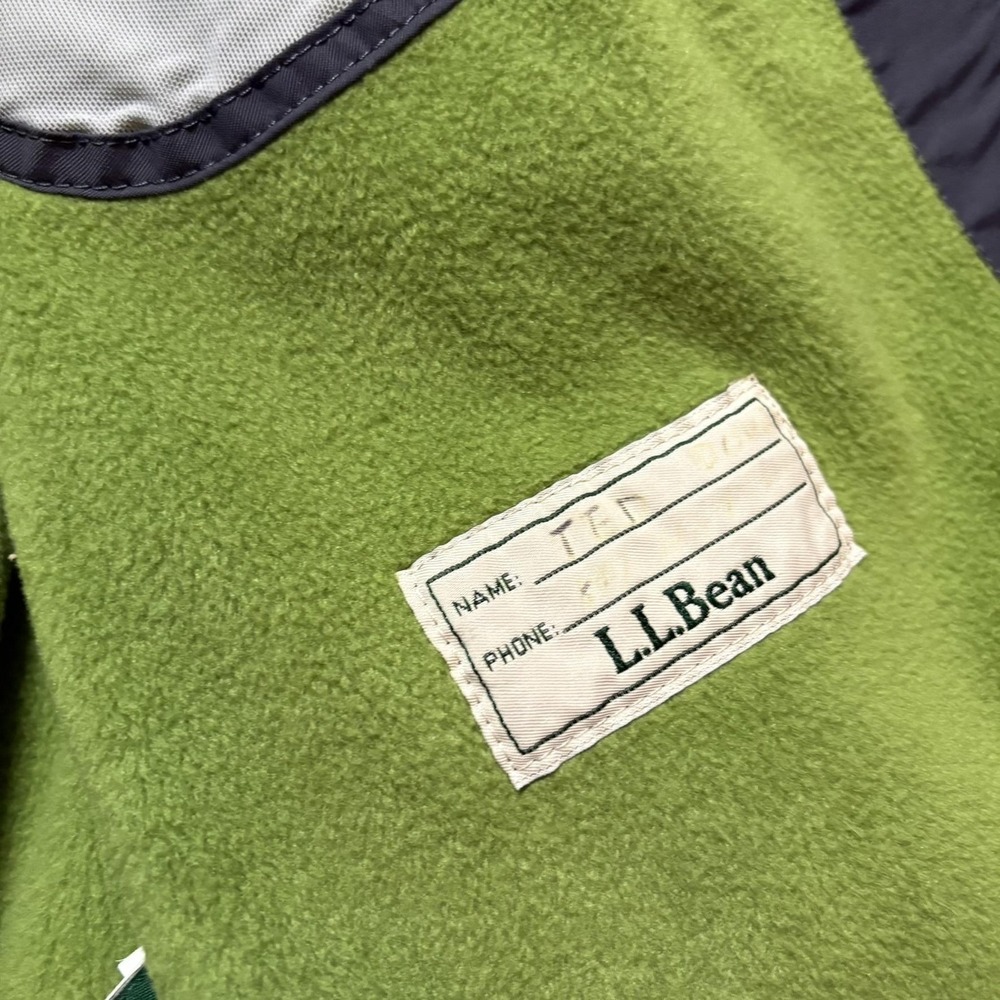 L.L.Bean Jacket Boys Large 14-16 Gray Green Fleece Lined Hooded Ski Snow Winter - Picture 9 of 16